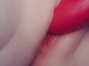 Fucking my pussy with a vibrator