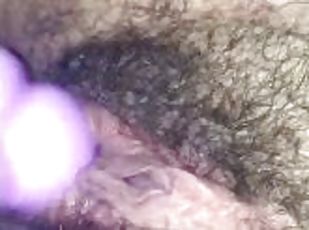 30 year old wife hairy pussy squirt dildo play