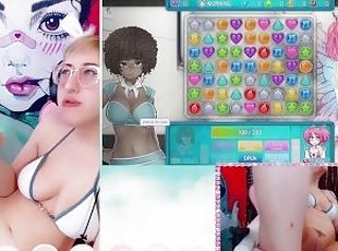 szemüveges, maszturbálás, mellbimbók, orgazmus, punci, amatőr, játékszer, szőke, piercing, műfasz
