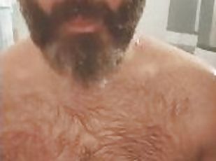 baden, masturbieren, dilettant, immens-glied, dusche, allein, tattoo, glied