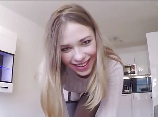 Travelling Russian Blonde Teen Selvaggia Eats Cum In Hot Hard Pov Fuck