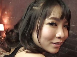Stocking clad young Japanese nympho gets fucked
