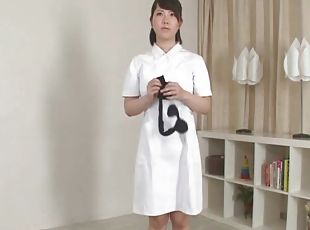 Naughty Japanese nurse wearing an uniform gets fucked - Anna Kishi