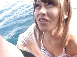 Lucky man gets a double blowjob from hot Ayu Sakurai and her friend