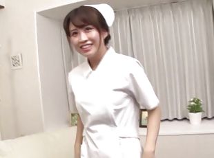 enfermera, japonés, cachonda, traviesa, coño-cunt, uniforme