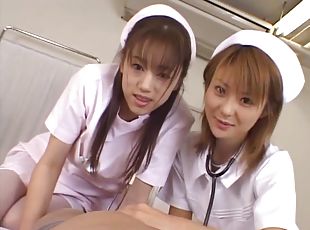 asiatisk, sykepleier, japansk, trekant, pov, uniform