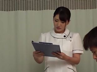 sygeplejerske, japans, par, trusser, uniform