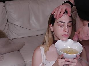 Kinky fucking at home ends with a messy facial for his girlfriend