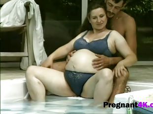 groß-titten, schwangere, immens-glied, fett-mutti, titten, massiver, garten, wirklichkeit