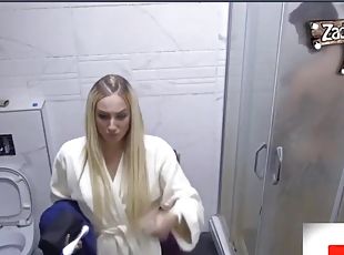 Serbian blonde in shower