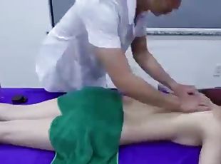 asiatique, ados, massage