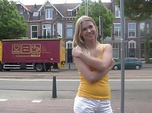 Barely legal hottie from Holland Violette Pure stripping for us