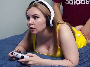 Fucked and Facialized Step Sister while Playing PS5 - Cumshot