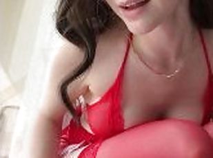 I love masturbating in my red lingerie