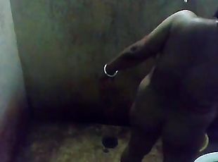 Mature Indian Bengali Bath captured in bathroom by nephew