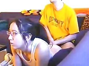 Amateur Brunette Teen Gets Fucked Doggy Style While Playing PS3