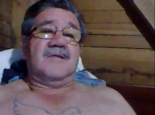 Hot sexy grandfather masturbating on webcam