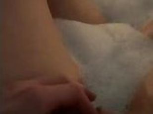 Wet Dripping Tight Pussy being touched in bathtub by naughty slut!!