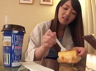 Hot ass Japanese girlfriend gets undressed and licked from behind