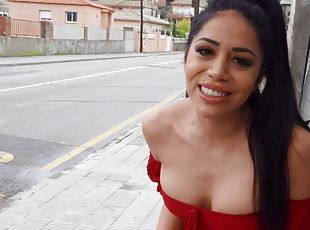 Gorgeous Latina Julia De Lucia gives head and gets fucked hard