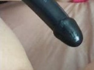 Using a 7" dildo on my virgin pussy~
