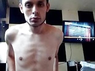 Naked in the tv room and masturbation dick