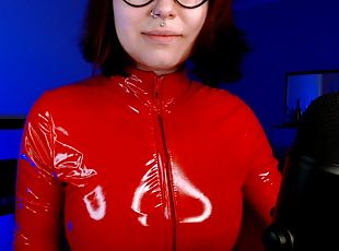 webcam girl hot dance in  latex suit 