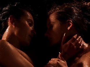 Romantic lesbian lovemaking between stars Lexi Dona & Tiffany Tatum