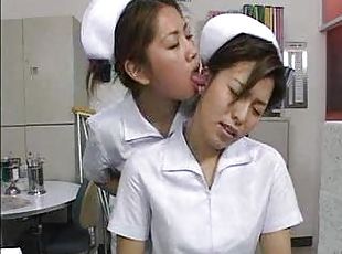 medicinska-sestra, japonka, poljubljanje, rjavolaske