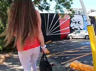 Longpussy, Slutty in Seattle. Big Butt Plug, lots of pussy and see-through pants