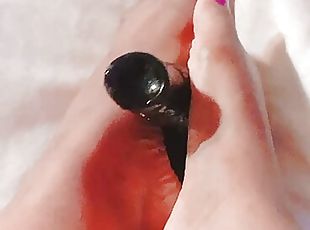 Naughty cuttlefeet giving my toy a good massage. 