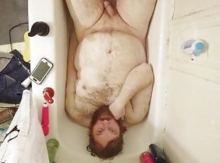 baden, anal-sex, spielzeug, gesichtspunkt, dildo, fetisch, dusche