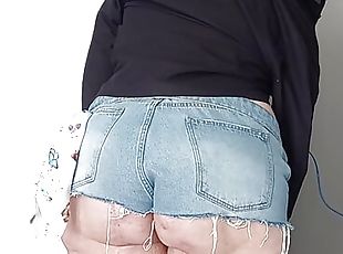 My ass in jeans shorts