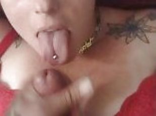 Cute Girl Talks Dirty and Tells Hot Tattoo Guy To Cum On Her Face For The First Time (Very Hot)