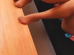 pés, loira, langerie, fetiche, nylon