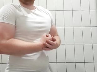 Post-Workout Muscle Flex and Foreskin Piss
