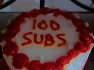 FTM BBW Big Ass Cake Sitting for 100 Subs
