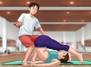 Summertime saga #38 - Rubbing my cock on the yoga teacher - Gameplay