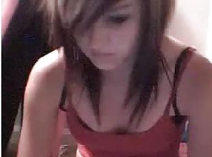 Sexy teen shows off her bouncy tits and wet pussy