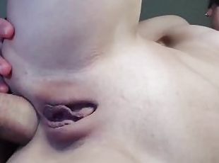A cat with small tits moans from my dick in her tight ass