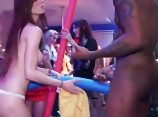 Pretty girls pleasure cocks at a night club
