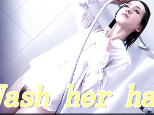 Wash her hair - Fetish Japanese Video