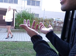 Czech blonde Black's pantyhose is torn when he gets his hands on her