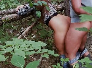 He wanted to fuck and went to the forest next to the road - Julia Fit