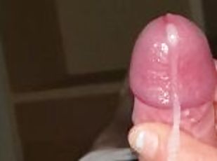 masturbation, orgasme, amateur, ejaculation-sur-le-corps, énorme-bite, point-de-vue, ejaculation, solo, bite