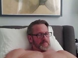 pai, masturbação, amador, maduro, gay, webcam, esperma