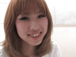 Asian cutie knows how to treat a wiener with her tongue