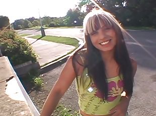 Gorgeous Long-Haired Beauty Sucking Dick in Outdoors POV