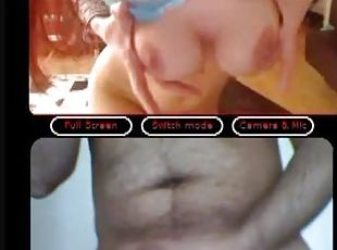 Girl dances and guy jerks off on webcam