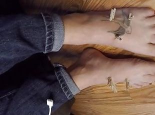 amatör, orta-yaşlı-seksi-kadın, bdsm, ayaklar, azgın, fetiş, bağlama, egemenlik, dövme, ayak-parmakları